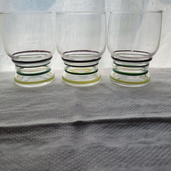Libbey Glassware Retro Striped Juice glasses - Picture 3 of 3